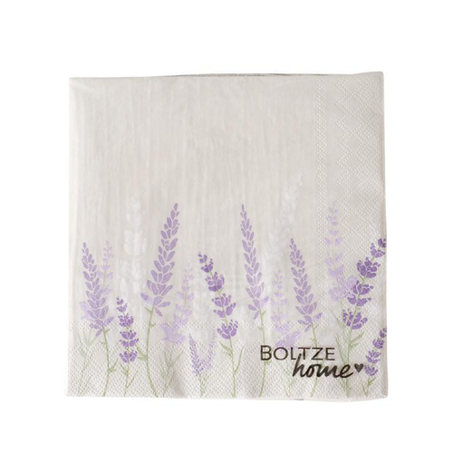 Visuel 2 du produit Serviettes en papier motif Lavande x20 - 16,5 x 16,5 cm