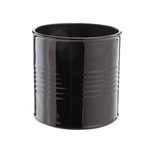 Visuel 1 du produit Cache-pot vintage en métal noir - Ø 13 x H 13 cm