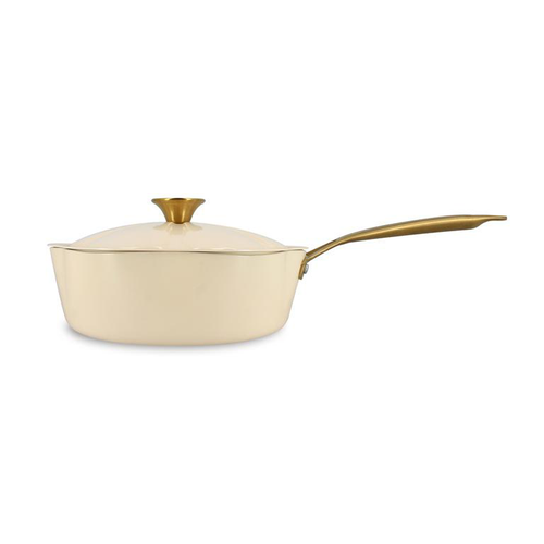 Visuel 4 du produit Sauteuse Menastyl Dahlia beige en aluminium recyclé - Ø 24 cm