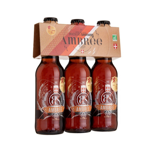 Visuel 1 du produit Pack bière BS ambrée bio Brasseurs Savoyards - 3 x 33 cl