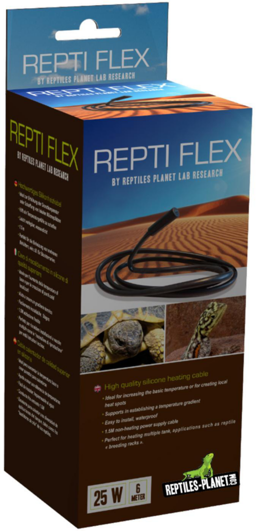 Visuel 1 du produit Cordon chauffant pour vivarium coloris noir Reptile Planet Repti Flex 25W 6 m - Ø 7 mm