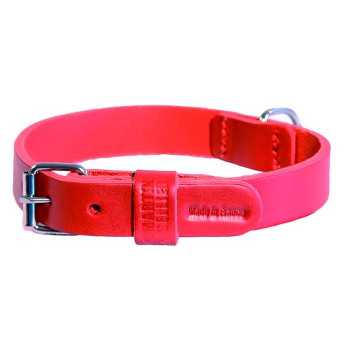 Visuel 1 du produit Collier droit en cuir rouge pour chien 3x55 cm