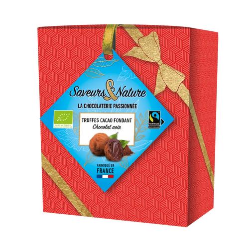 Visuel 1 du produit Ballotin de truffes au cacao fondant bio Saveurs et Nature - 100 g