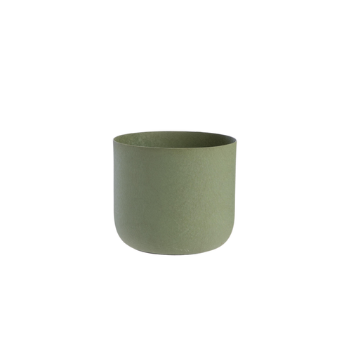 Visuel 1 du produit Cache-pot en zinc coloris vert Jasta - Ø 13 x H 12,5 cm