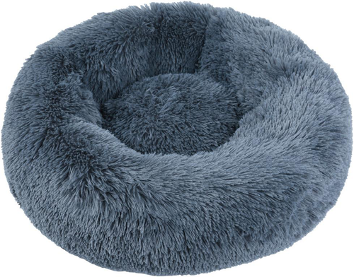 Visuel 1 du produit Corbeille ronde moelleuse en peluche grise Wouapy  - 60 cm