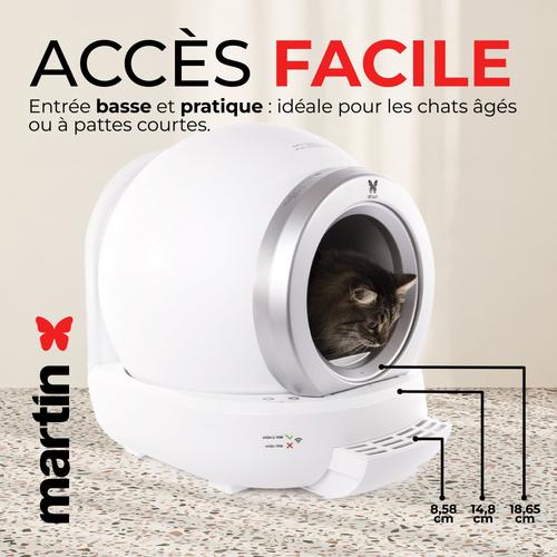 Visuel 3 du produit Maison de toilette automatique pour chat coloris blanc Martin Sellier - 65 litres