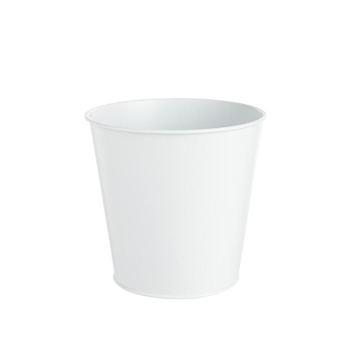 Visuel 1 du produit Cache-pot seau coloris blanc en zin - Ø 13 cm