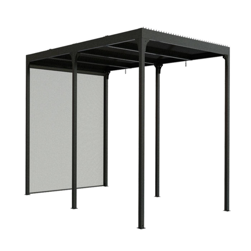 Visuel 1 du produit Pergola bioclimatique coloris gris en aluminium - 3,6 x 5,98 m