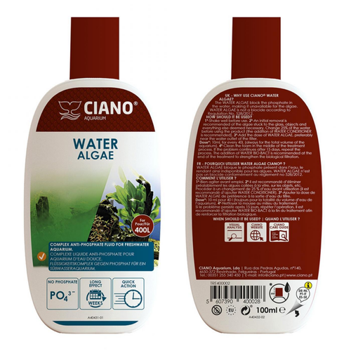 Visuel 1 du produit Traitement d'eau anti-algues pour aquarium - CIANO Water Algae - 100ml