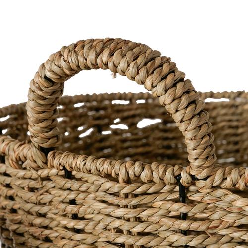 Visuel 2 du produit Panier rond en algues marines naturelles et fer Campania petit modèle - 44 x 41 x 29 cm