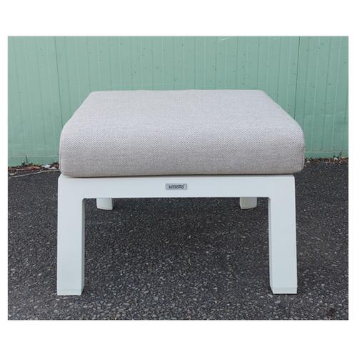 Visuel 2 du produit Pouf ottoman Kledi en aluminium, teinte pelican - BIZZOTTO Kledi