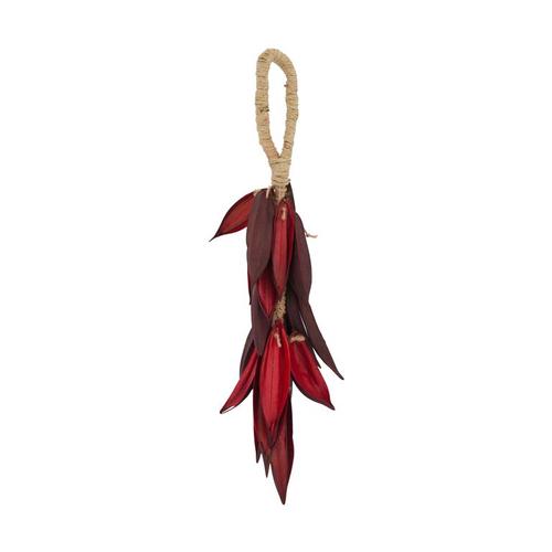 Visuel 1 du produit Ensemble de 15 mini-bateaux rouges à suspendre - 50 x 12 x 12 cm