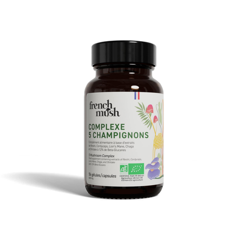 Visuel 1 du produit Gélules complexe 5 champignons bio French Mush - les 56 gélules
