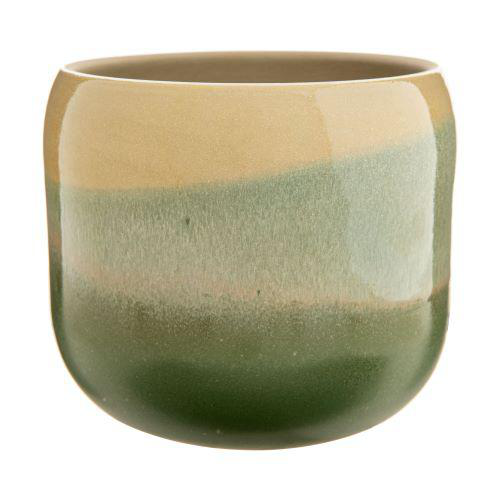Visuel 1 du produit Cache-pot Estilo coloris vert en céramique - 15 x 13 cm