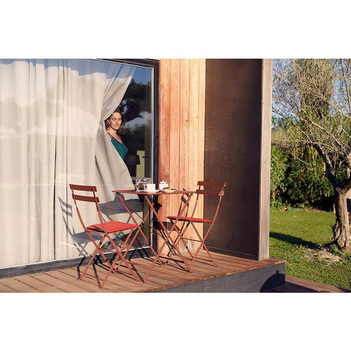 Visuel 5 du produit Chaise pliante en acier ocre rouge Fermob Bistro - 38 x 40 x 82 cm