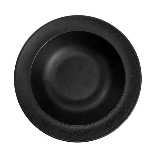 Visuel 1 du produit Assiette calotte Neo coloris noir en grès - 19 x 19 cm