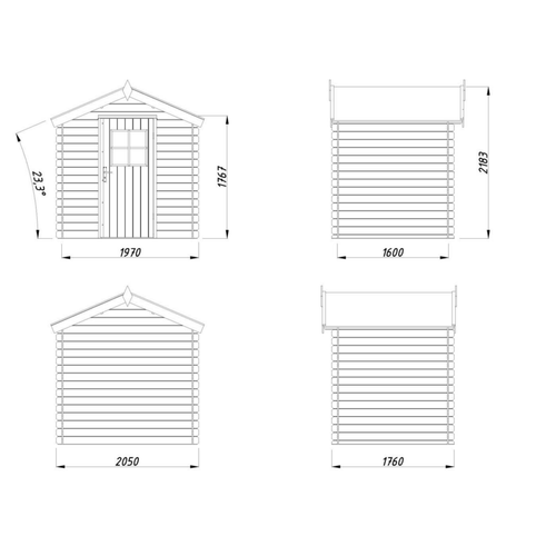 Visuel 2 du produit Abri de jardin naturel White Wood Pablo - 2.9 m² / 19 mm