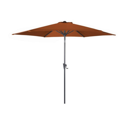 Visuel 1 du produit Parasol droit rond gris en aluminium Proloisirs Tilt - Ø 3 m