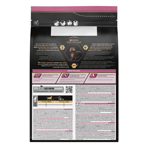 Visuel 3 du produit Croquette pour chien adulte de petite taille au saumon Sensitive Skin Pro Plan – 3 kg