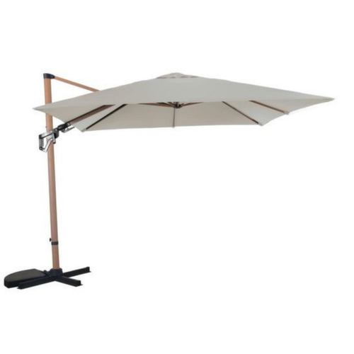 Visuel 1 du produit Parasol écru déporté et orientable en aluminium Proloisirs - 3 x 3 m