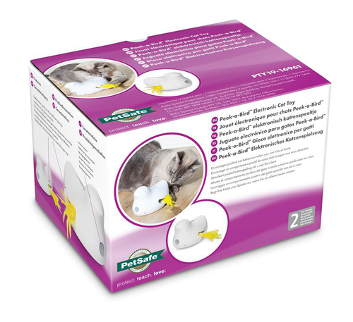Visuel 2 du produit Jouet électronique pour chat coloris blanc Peek-a-Bird PetSafe Frolicat