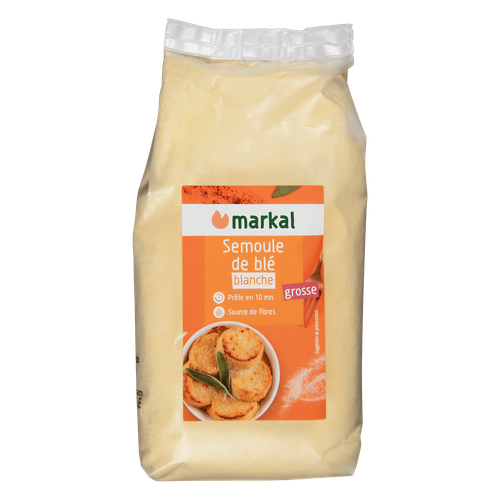 Visuel 1 du produit Semoule blanche grosse de blé dur bio – 500 gr