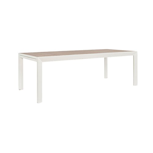 Visuel 1 du produit Table Calla avec allonges coloris blanc en aluminium - 220/340 x 100 cm