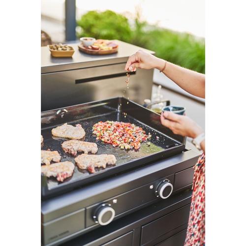 Visuel 5 du produit Plancha Modern électrique coloris noir en acier Forge Adour - 65,5 x 57,3 x 23,8 cm