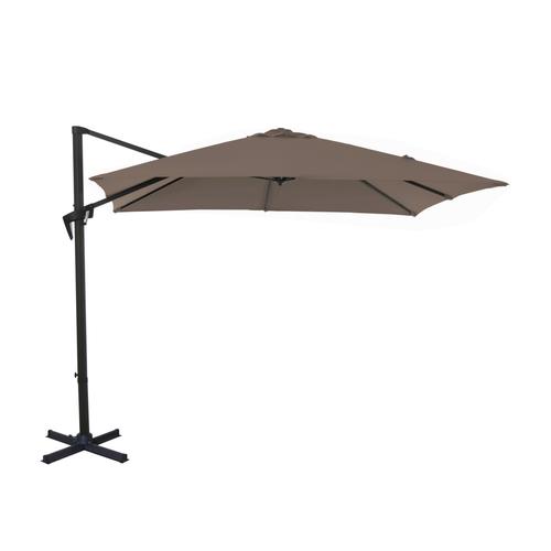 Visuel 4 du produit Parasol carré déporté rotating orientable en aluminium et toile polyester Ø 250 cm