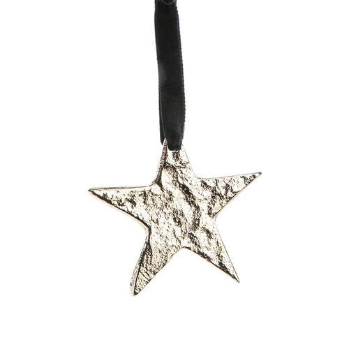 Visuel 1 du produit Suspension étoile en aluminium argenté - 7,5 x 7,5 cm