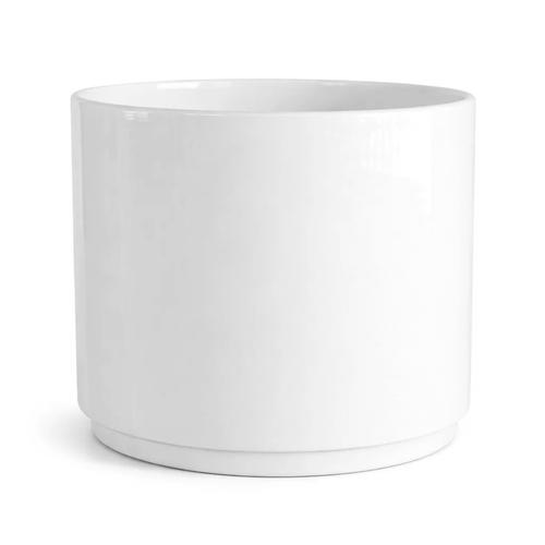 Visuel 1 du produit Pot Subly coloris blanc en céramique - Ø 30 x 26 cm