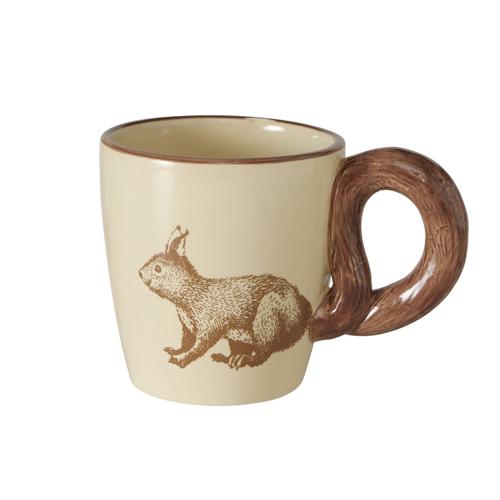 Visuel 1 du produit Tasse jumbo en poterie marron motif écureuil 420 ml Forestis - Ø 10 x H 10,5 cm