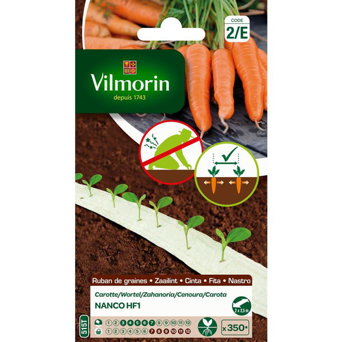 Visuel 1 du produit Ruban de graines de carottes Nanco HF1 Vilmorin