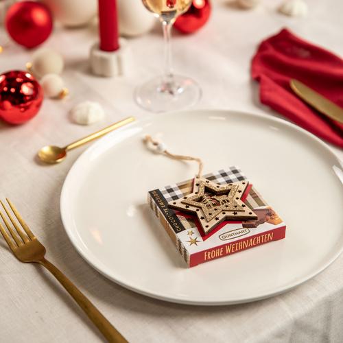 Visuel 3 du produit Étui de Noël avec du chocolat motif étoile de Noël France Décor - 75 g