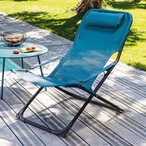 Visuel 2 du produit Fauteuil relax bleue 127 x 61 x 28,5 cm