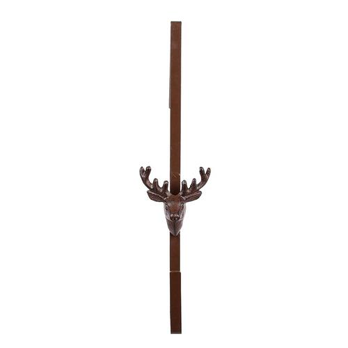 Visuel 2 du produit Accroche-porte cintre avec motif cerf en métal marron - 11,5 x 8,4 x 35,5 cm