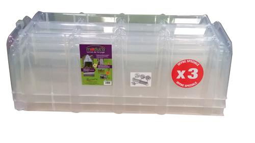 Visuel 1 du produit Lot de 3 tunnels Modulo'40 pour serre coloris transparent en plastique - 39 x 105 x 40 cm