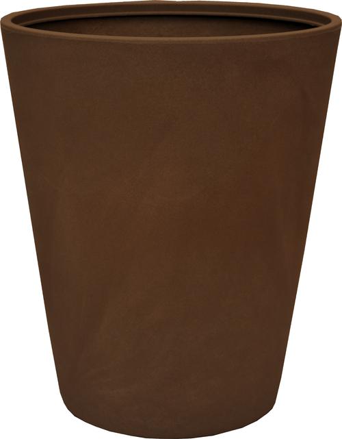 Visuel 1 du produit Pot conique en polyéthylène coloris corten Chapelu Architect - Ø 50 x H 60 cm