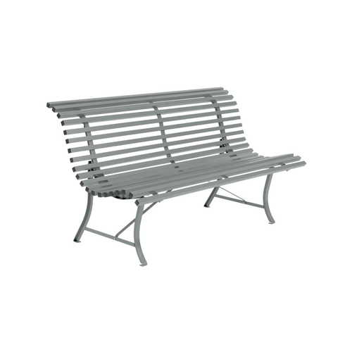 Visuel 1 du produit Banc Louisiane coloris gris en acier Fermob - 150 x 72 cm