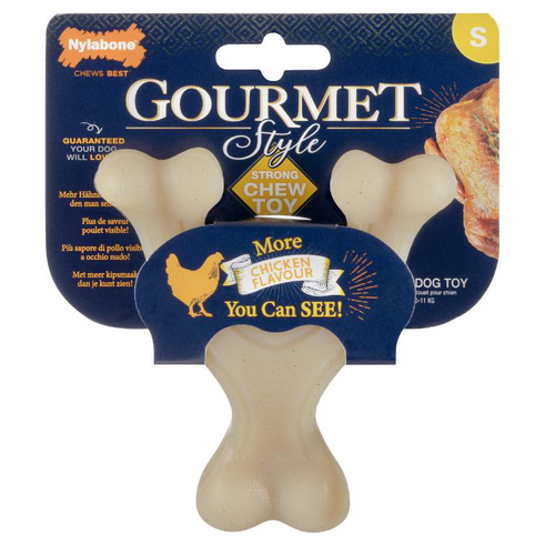 Visuel 1 du produit Jouet pour chien au poulet Nylabone Gourmet wishbone - Taille S