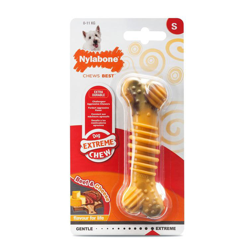 Visuel 1 du produit Os à mâcher pour chien Nylabone saveur bœuf cheese taille S