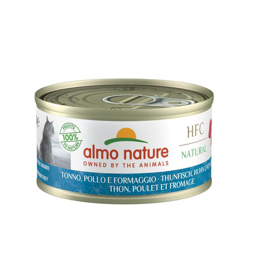 Visuel 1 du produit Aliment pour chat HFC en boite Almo tho, poulet et fromage - 70 g