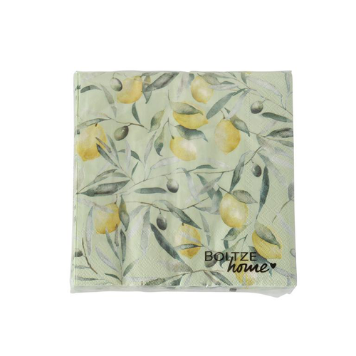 Visuel 3 du produit Serviettes en papier motif citron x 20  - 16,5 x 16,5 x 0,3 cm