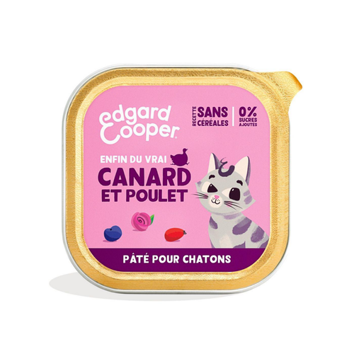 Visuel 1 du produit Pâtée pour chaton au canard et au poulet pâtée sans céréales Edgard & Cooper - 85 g