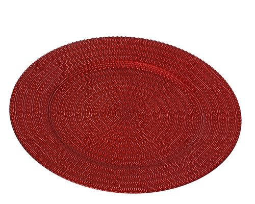 Visuel 1 du produit Sous-assiette en polyuréthane bordeaux - Ø 33,5 cm