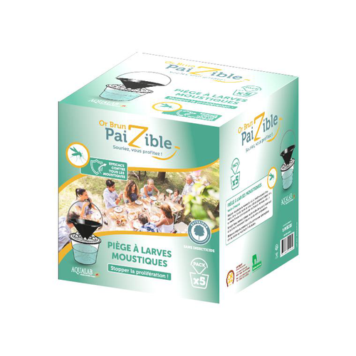 Visuel 1 du produit Piège à larves de moustique Or brun Paizible - Pack de 5