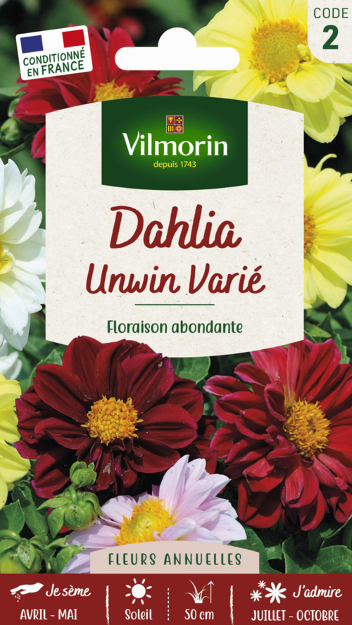 Visuel 1 du produit Dahlia Unwin Varié Vilmorin - graines à semer