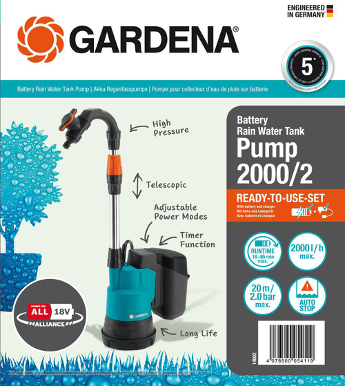 Visuel 2 du produit Pompe pour collecteur d’eau de pluie Gardena 2000/2 18 V P4A