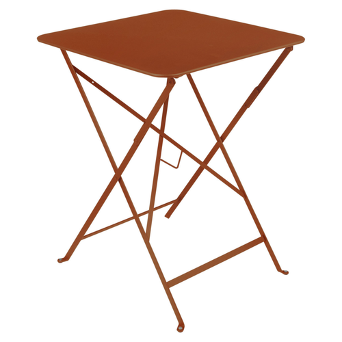 Visuel 1 du produit Table pliante Bistro Fermob coloris orange en acier - 57 x 57 x 74 cm