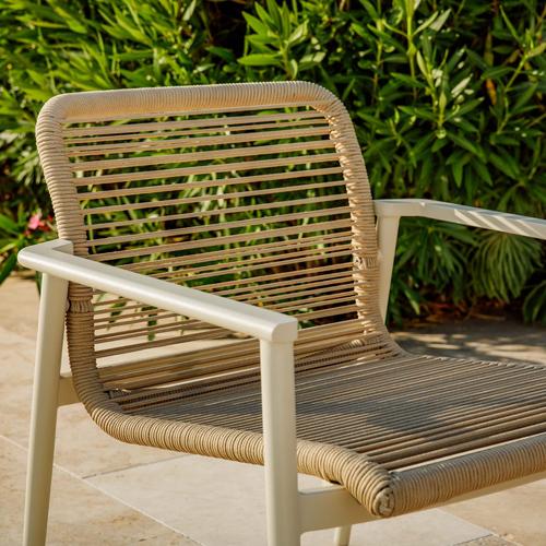 Visuel 3 du produit Fauteuil de jardin coloris beige en aluminium et résine Sollya - 71 x 69 x 72 cm
